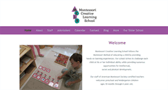 Desktop Screenshot of montessoricreativelearningschool.com